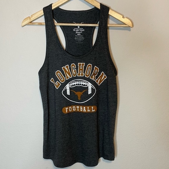 Texas Longhorns Gray Racerback Football Collegiate Tank Top Size XS - Picture 1 of 5